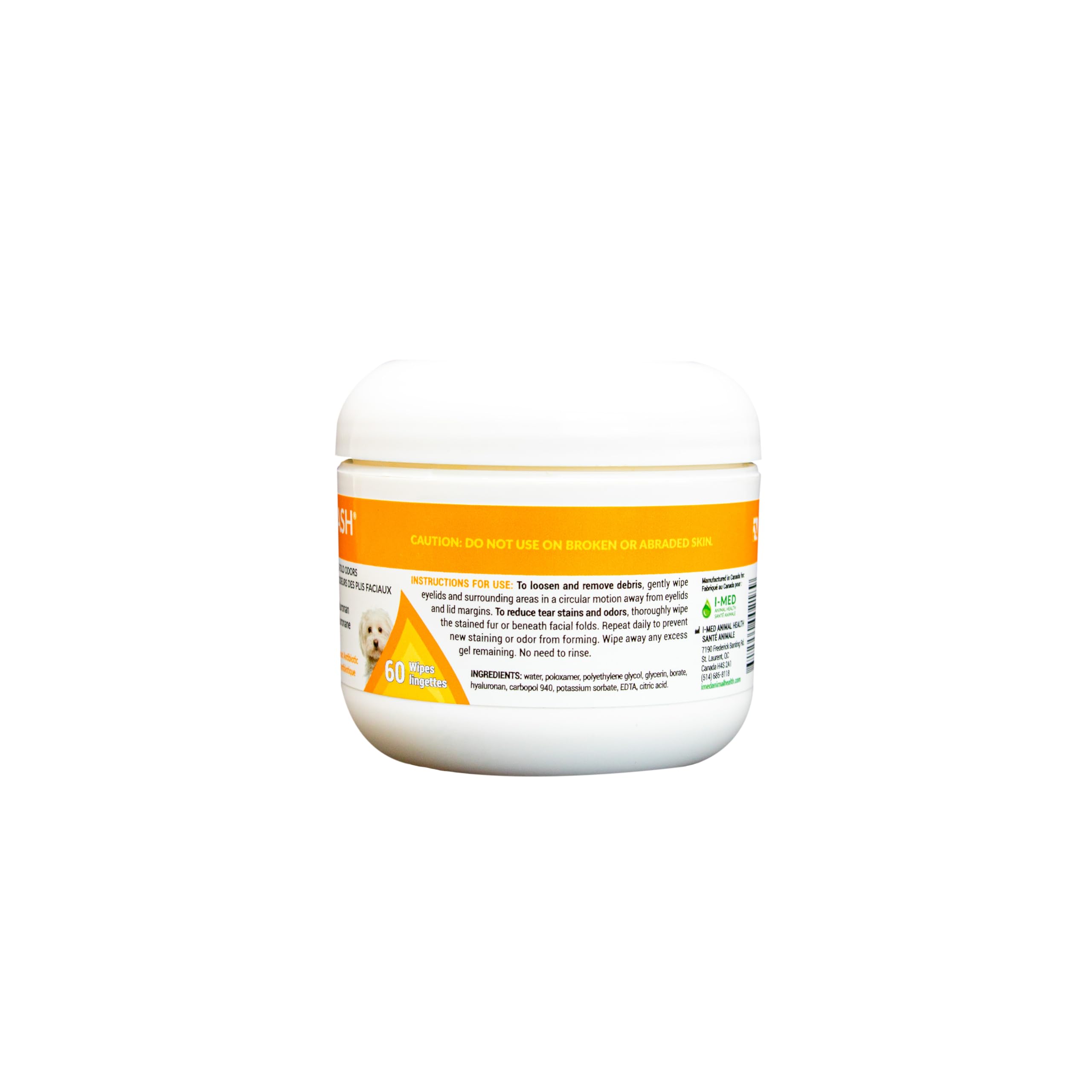 I-LID ’N LASH tear odor remover for canine facial areas