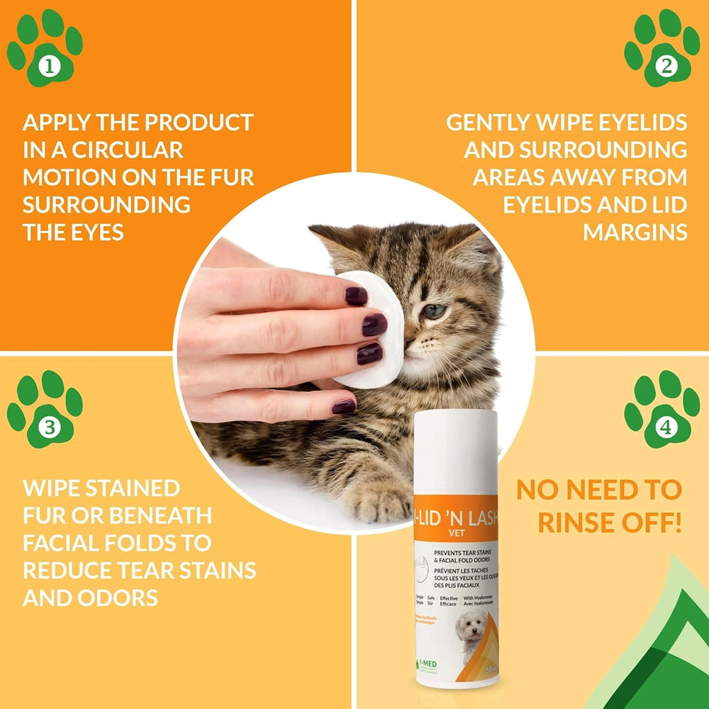 I-LID N LASH Vet Pump helps reduce facial odor in certain breeds