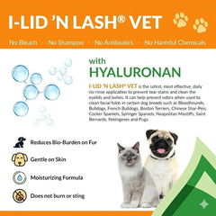 I-LID N LASH Vet Pump packaging shows the 50 ml bottle