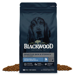 Blackwood Sensitive Skin & Stomach Dry Dog Food with Catfish Meal & Ancient Grains – 24 lb
