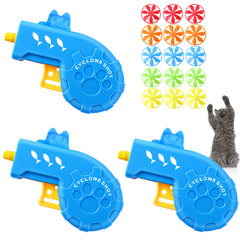 Sumind 18-Piece Interactive Cat Toy Set with Flying Propellers – Indoor Play (Blue Theme)