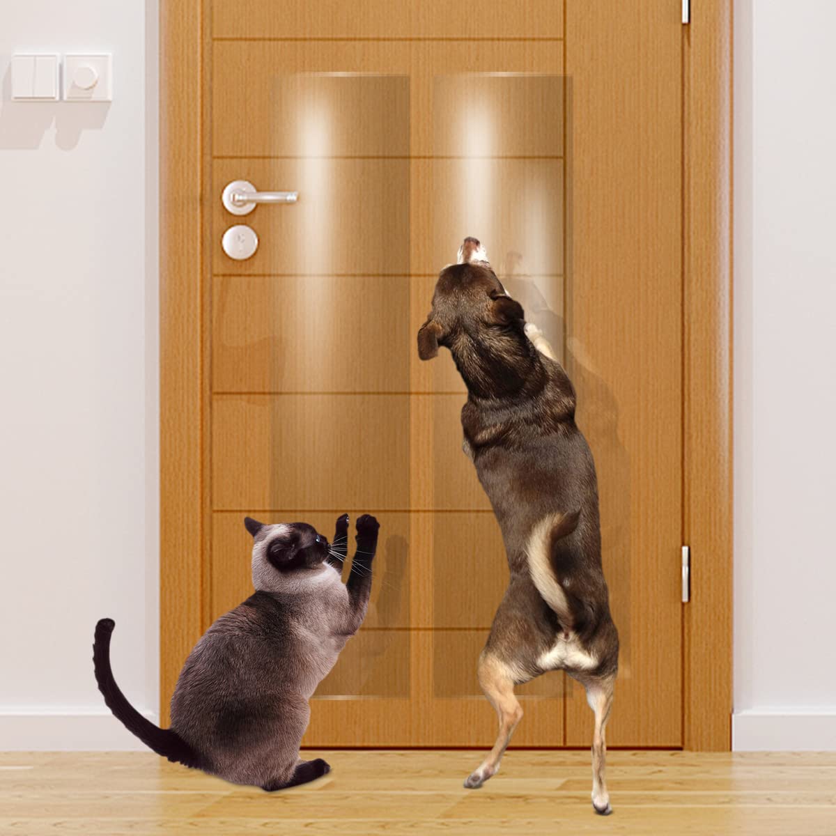 KEBE Door Scratch Protector - Clear Heavy Duty Shield (63 in x 7.9 in)