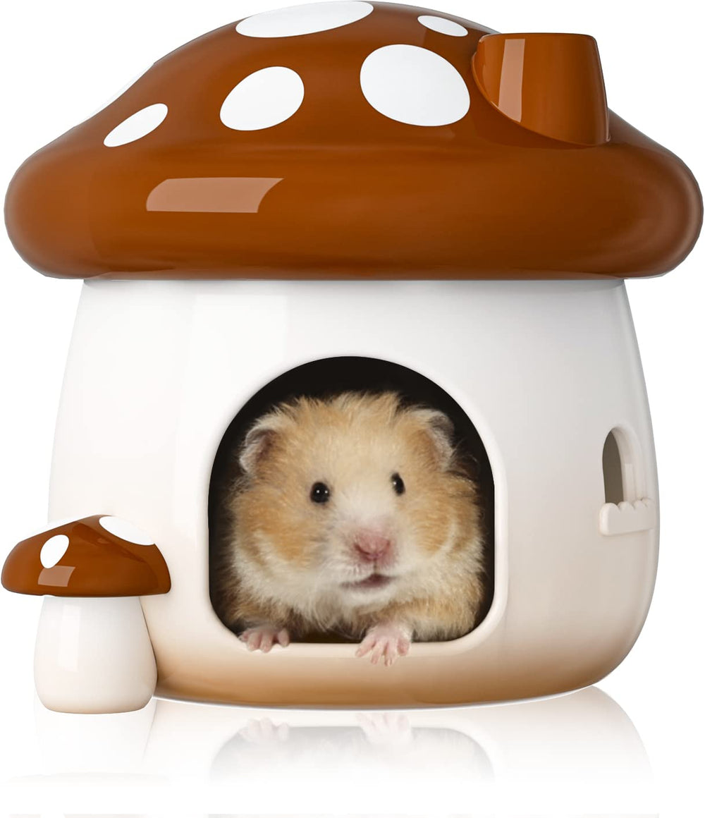 BUCATSTATE mushroom-shaped hamster hideout in ceramic for year-round comfort