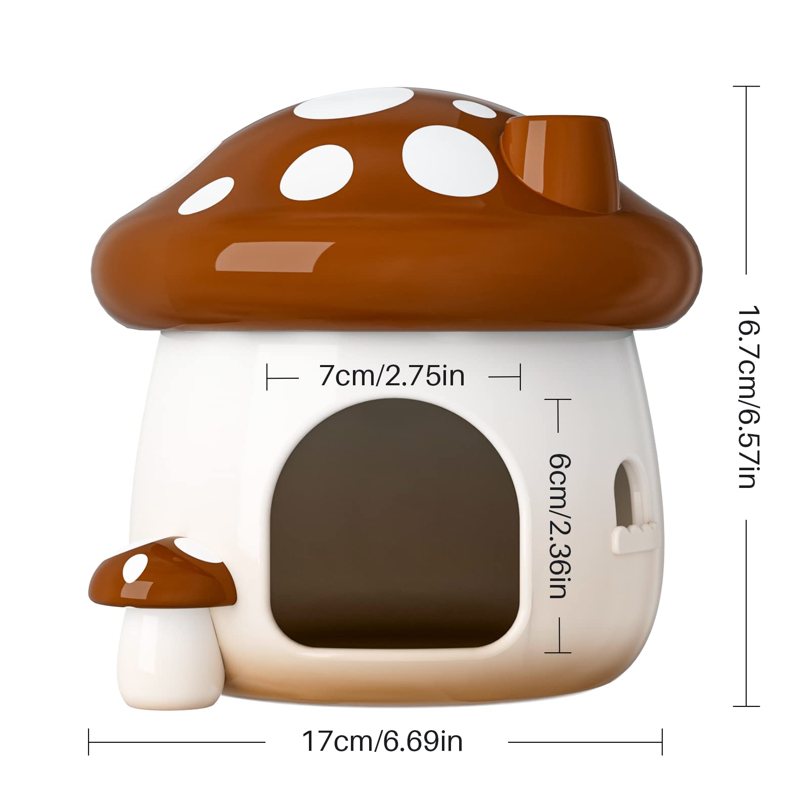 BUCATSTATE ceramic hamster habitat entrance-detail for easy access
