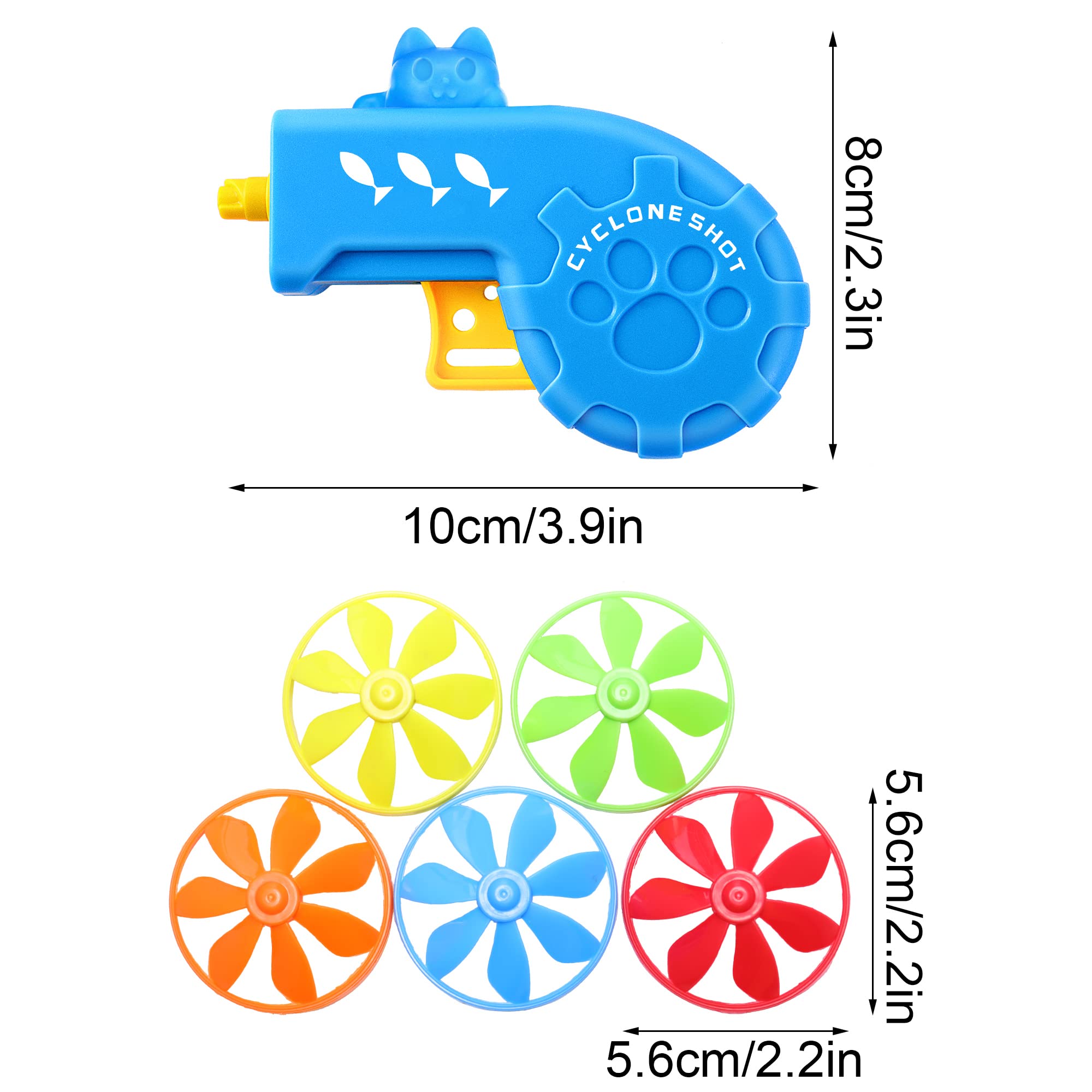 Sumind 18-Piece Interactive Cat Toy Set with Flying Propellers – Indoor Play (Blue Theme)