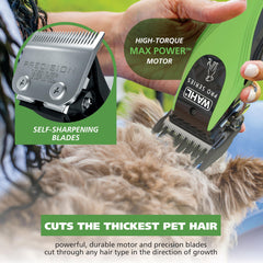 Wahl Pro Series self-sharpening blades deliver smooth, snag-free grooming
