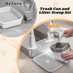 AIPERRO Stainless Steel Litter Box – High-Sided, Leak-Proof, Odor-Control for Big Cats