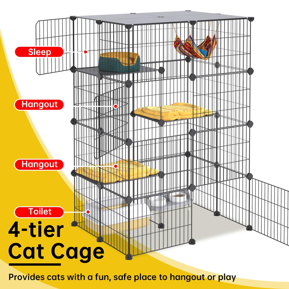 Oneluck indoor-cat-catio tool-free-assembly simplifies setup in small spaces