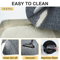 BEAUTYZOO Cat Litter Mat 28x36 in – Waterproof, Non-Slip, Soft on Paws