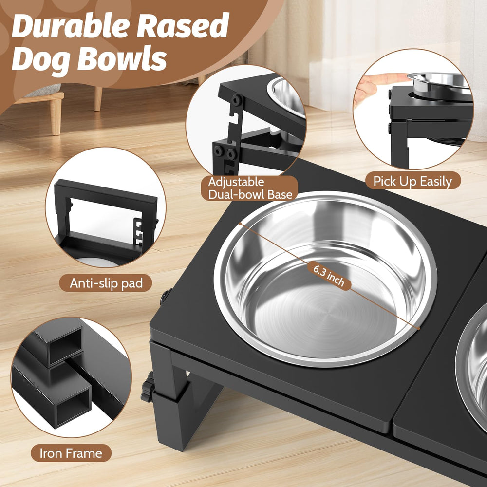 LIDTOP removable stainless steel bowls are 20oz and dishwasher-safe.
