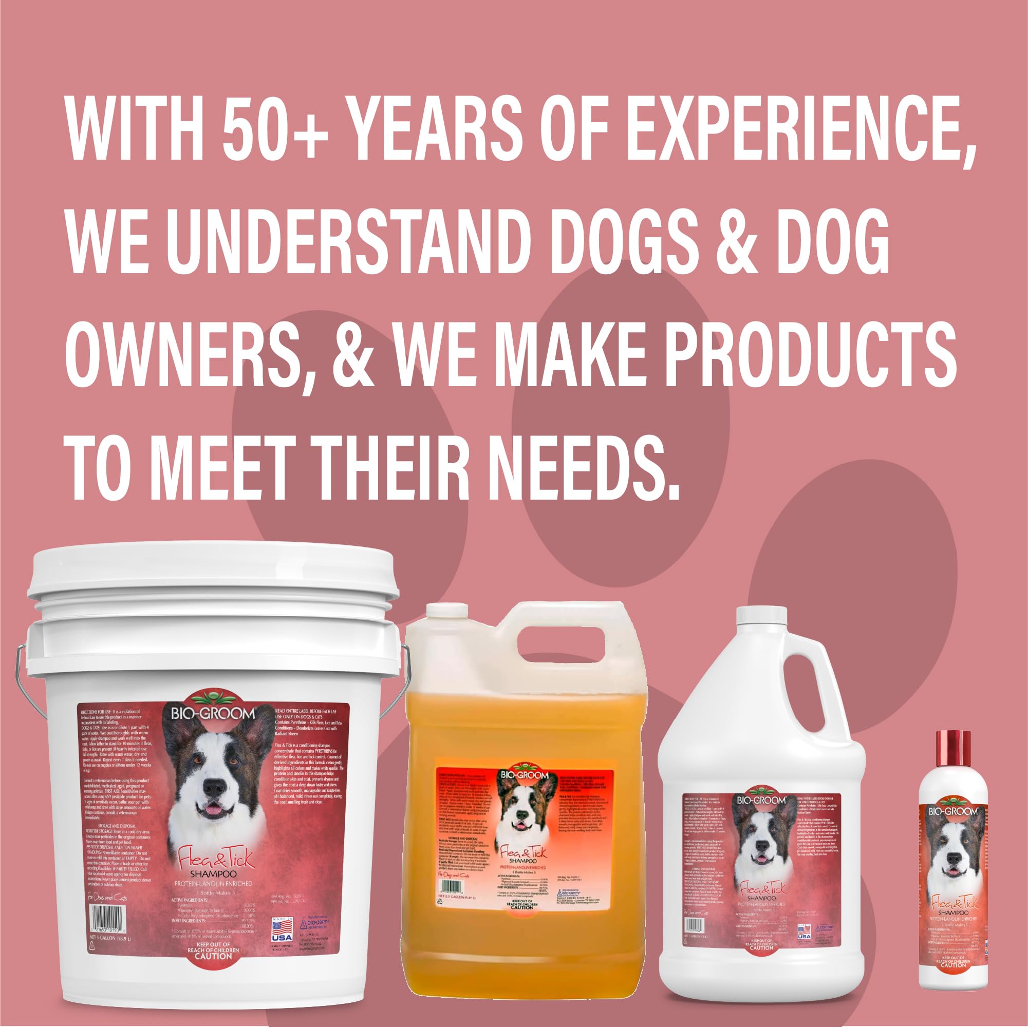 Bio-Groom Flea & Tick Shampoo for Dogs & Cats – Natural, Cruelty-Free, Made in USA, 12 oz