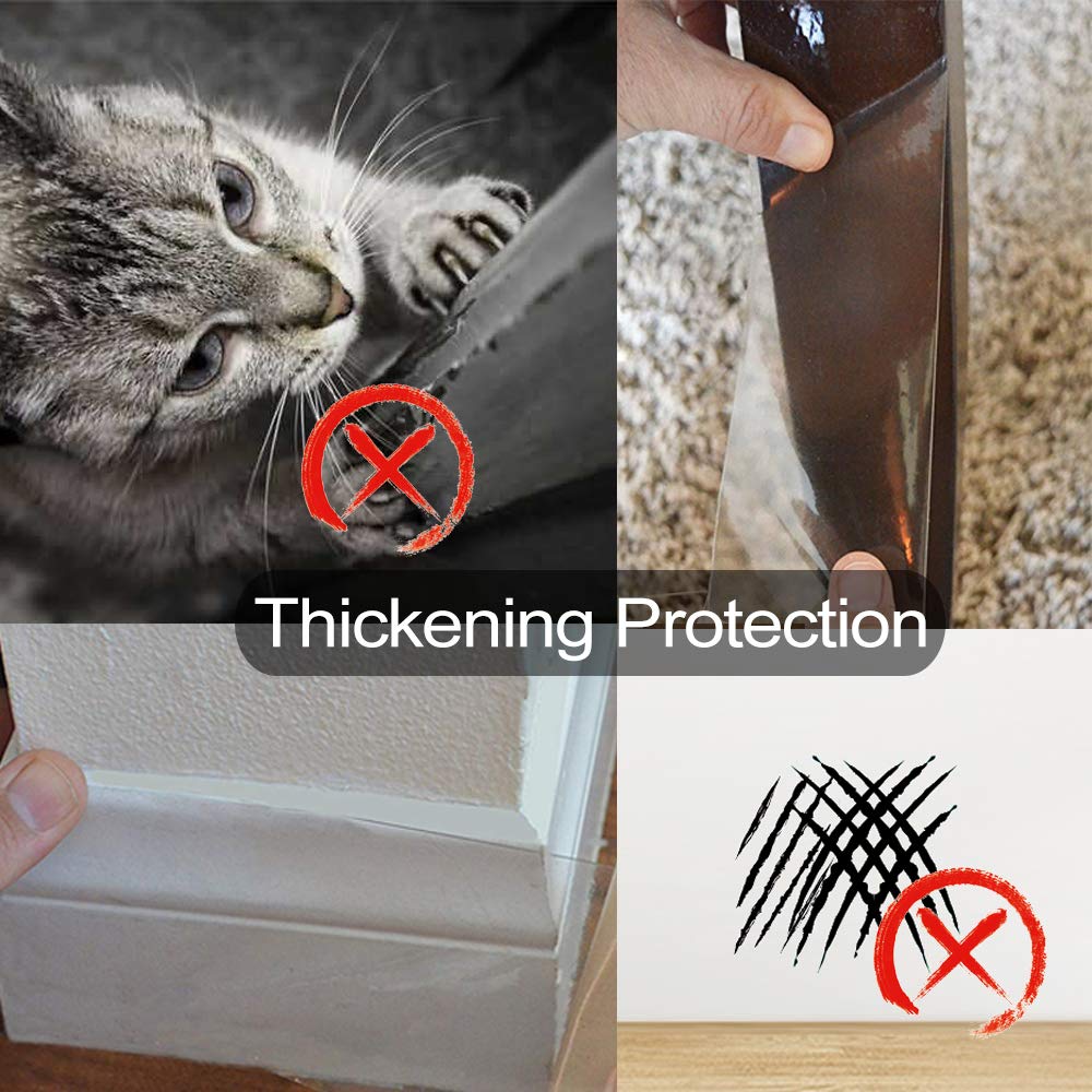 KEBE Door Scratch Protector - Clear Heavy Duty Shield (63 in x 7.9 in)