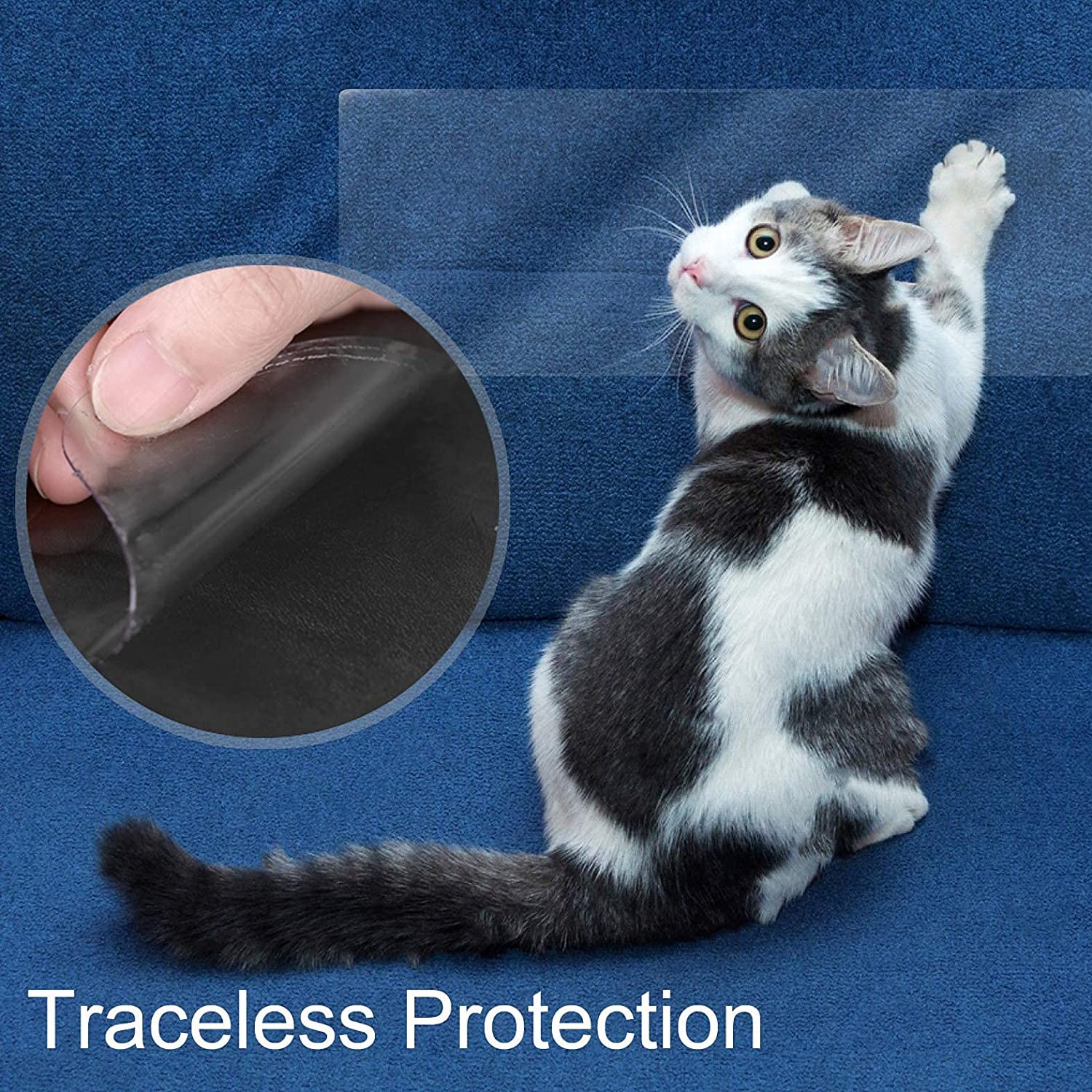 KEBE Door Scratch Protector - Clear Heavy Duty Shield (63 in x 7.9 in)