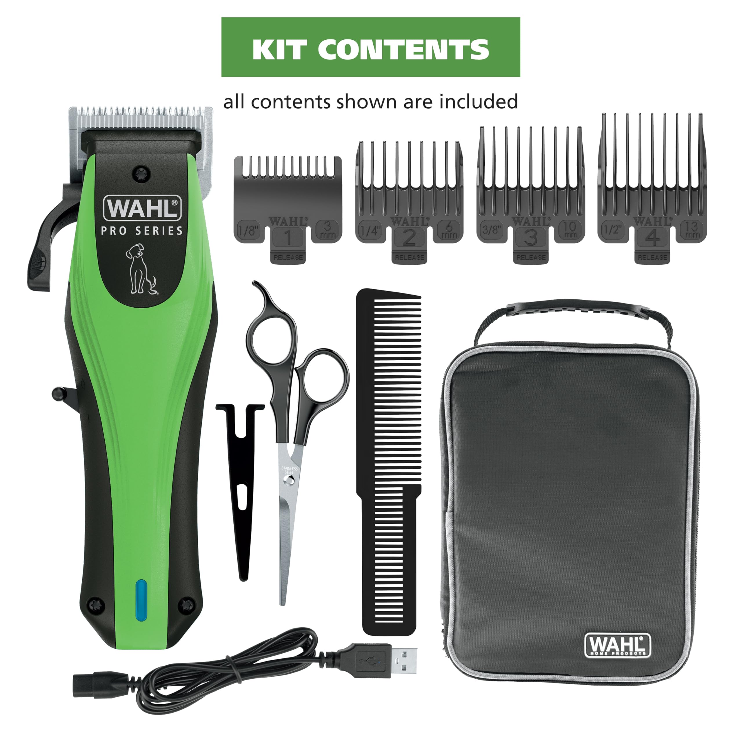 Wahl Pro Series USB charging enables convenient at-home or on-the-go grooming
