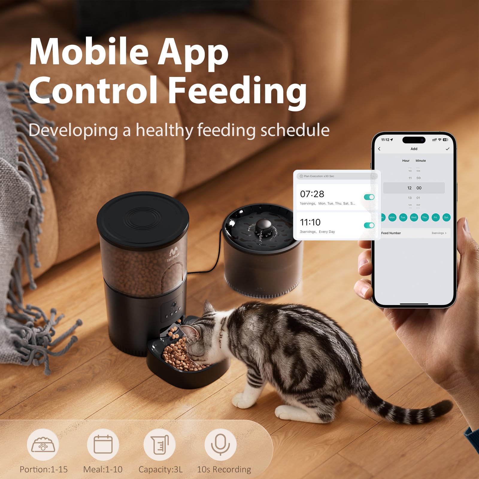 IMIPAW 1080p HD camera with night vision for pet monitoring.