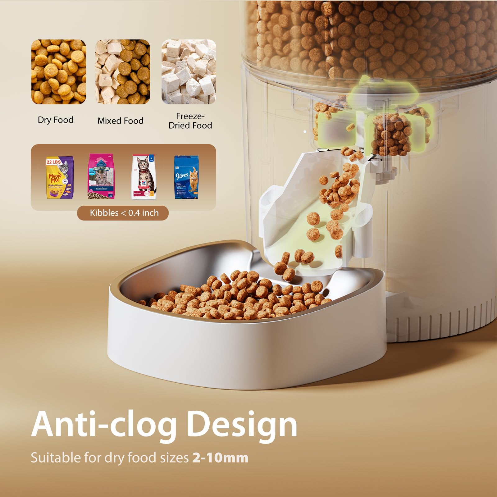IMIPAW automatic feeder LCD panel close-up for quick setup