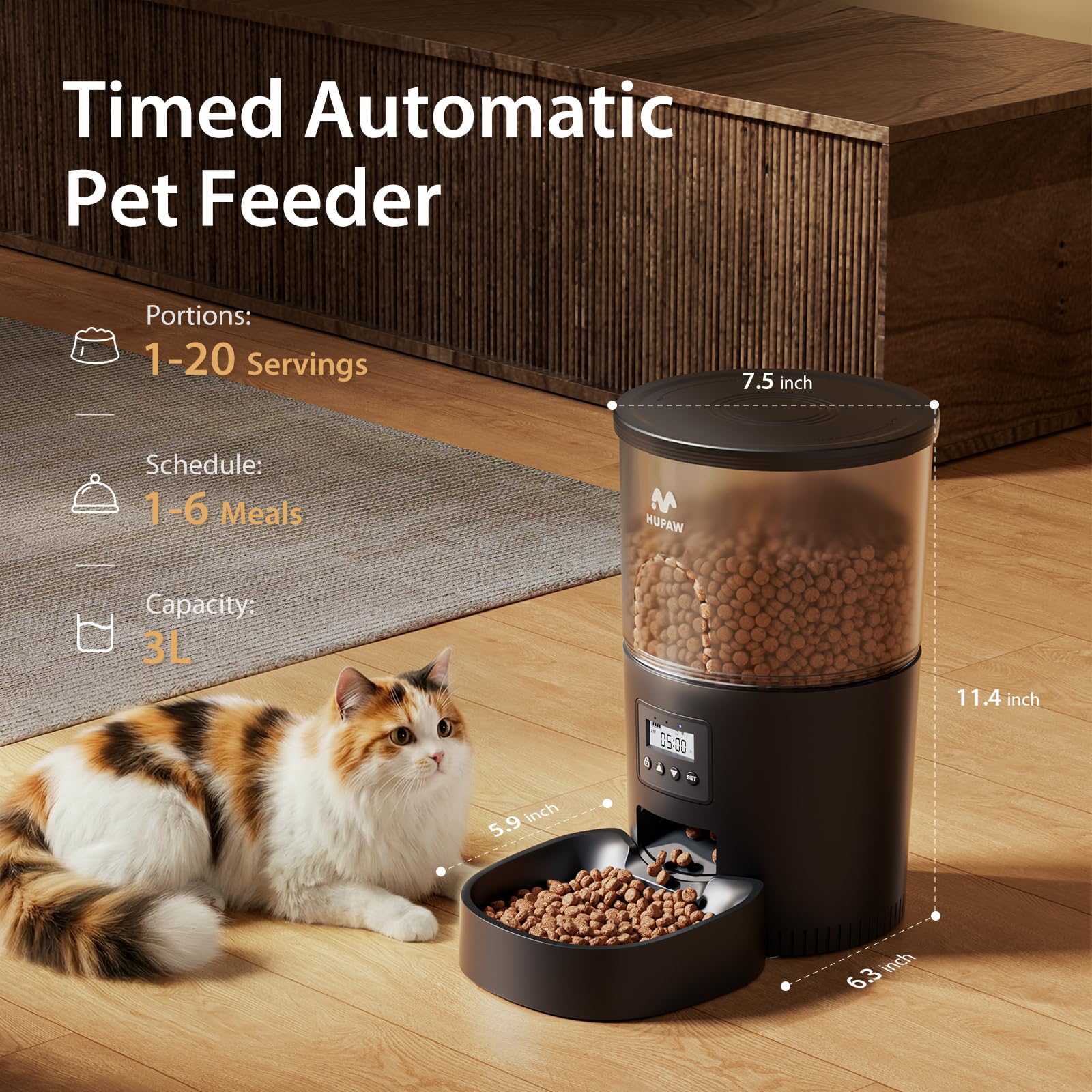 IMIPAW secure lid design prevents pets from accessing food.