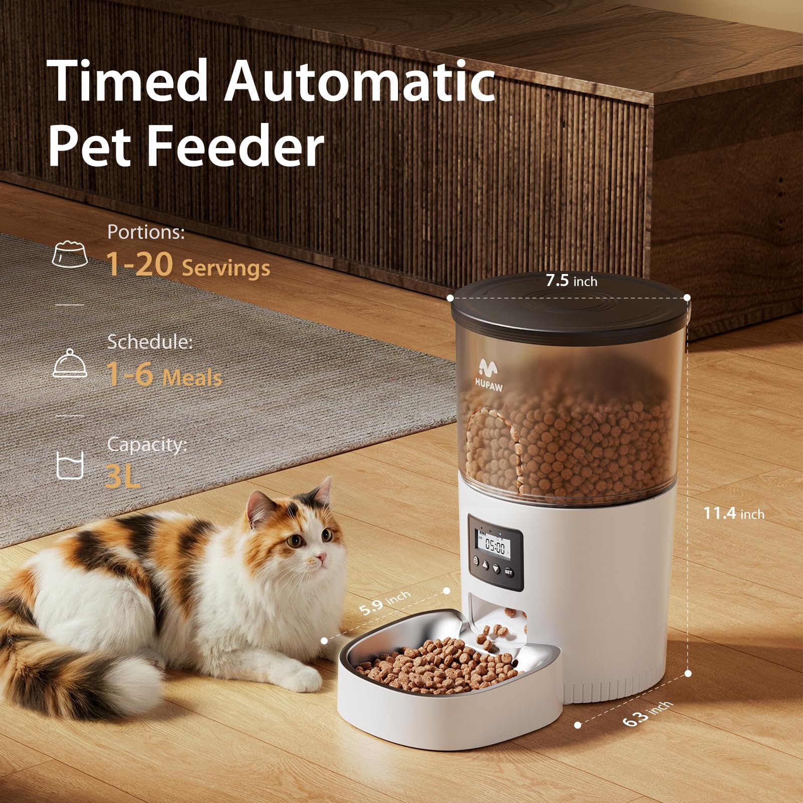 IMIPAW desiccant bag inside feeder helps keep dry food fresh