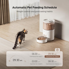 IMIPAW PET feeder control panel showing timer for precise scheduling