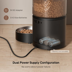 IMIPAW PET automatic feeder dispenser closeup with anti-clog design.
