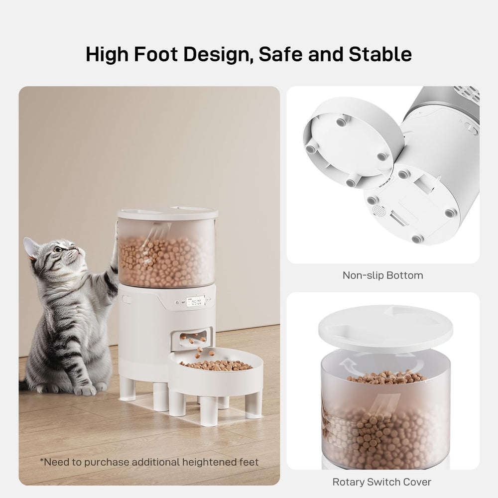 IMIPAW PET feeder with height increase and non-slip feet stabilizing feeding