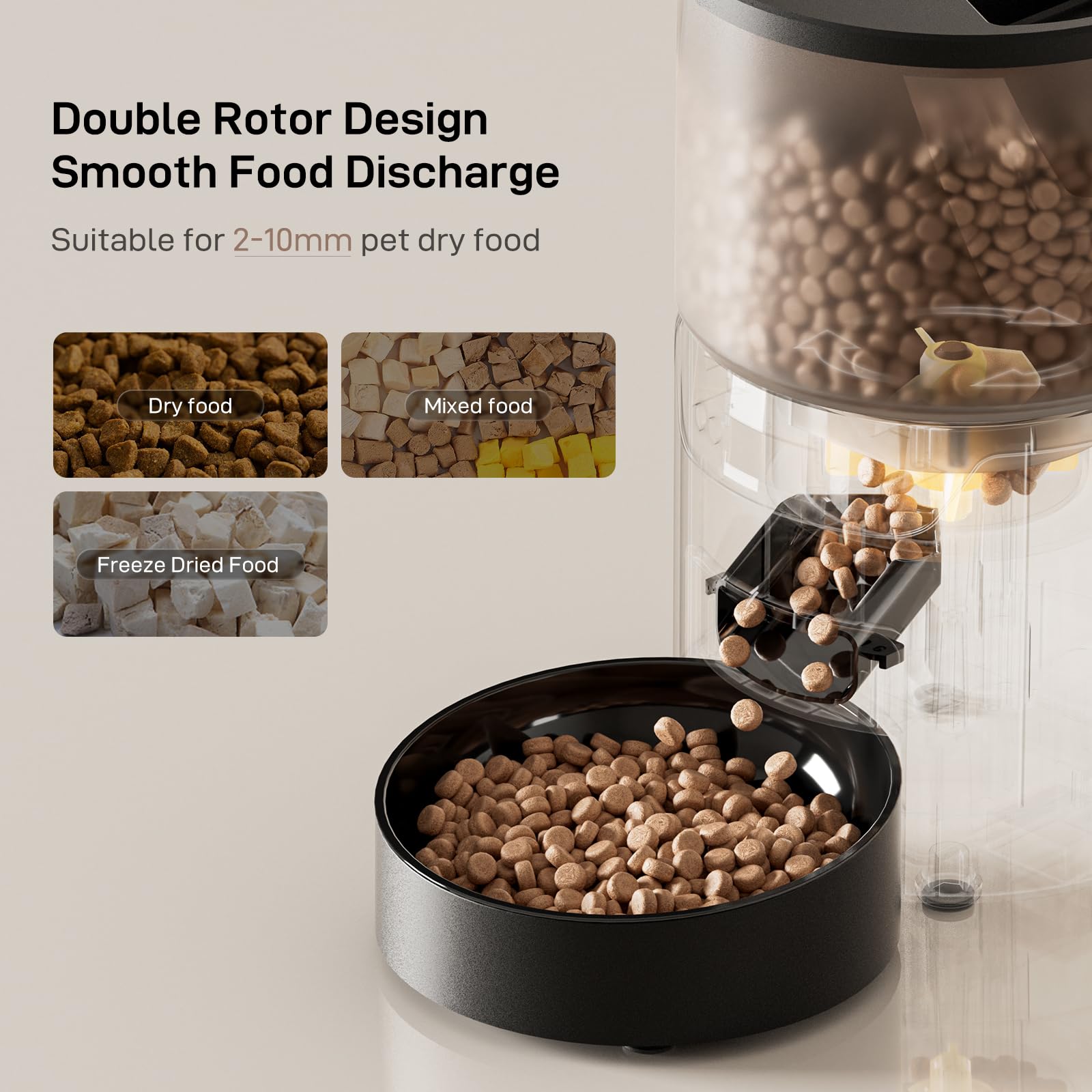 IMIPAW PET feeder desiccant compartment keeps kibble dry and fresh.