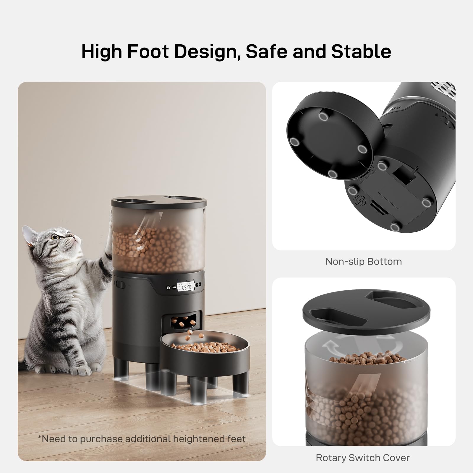 IMIPAW PET feeder in use during travel demonstrating on-time feeding.