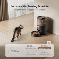 IMIPAW PET feeder top view showing timer and dispensing area for accuracy.