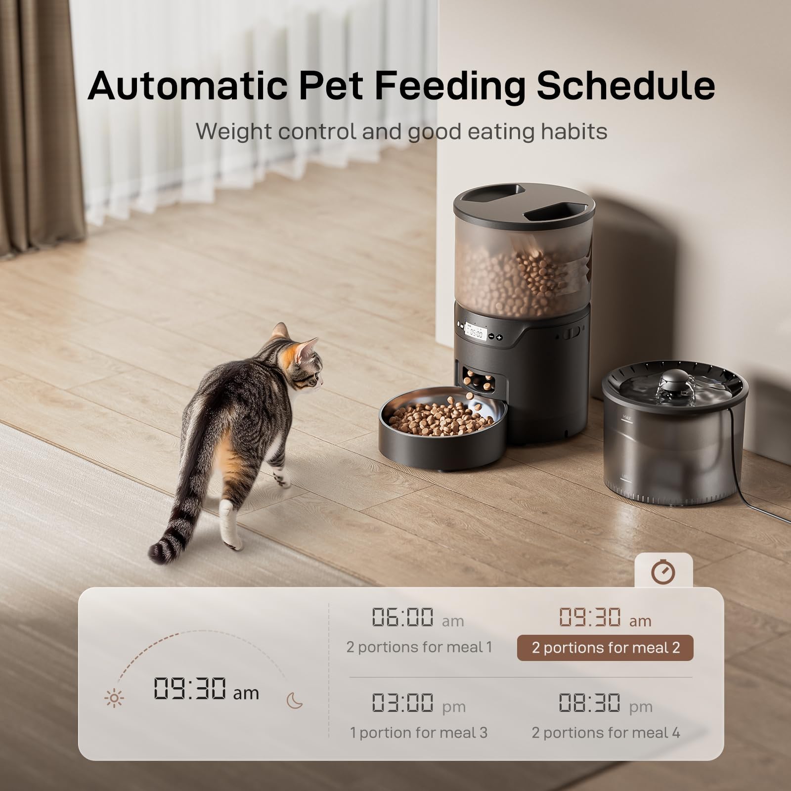 IMIPAW PET water fountain with flowing water to encourage hydration.