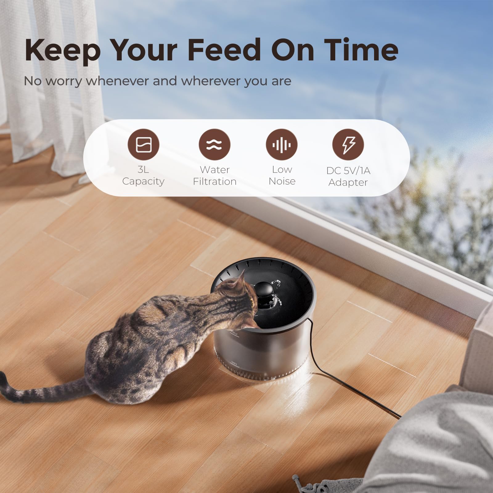 IMIPAW two-way audio with mic and speaker lets you talk to your cat.
