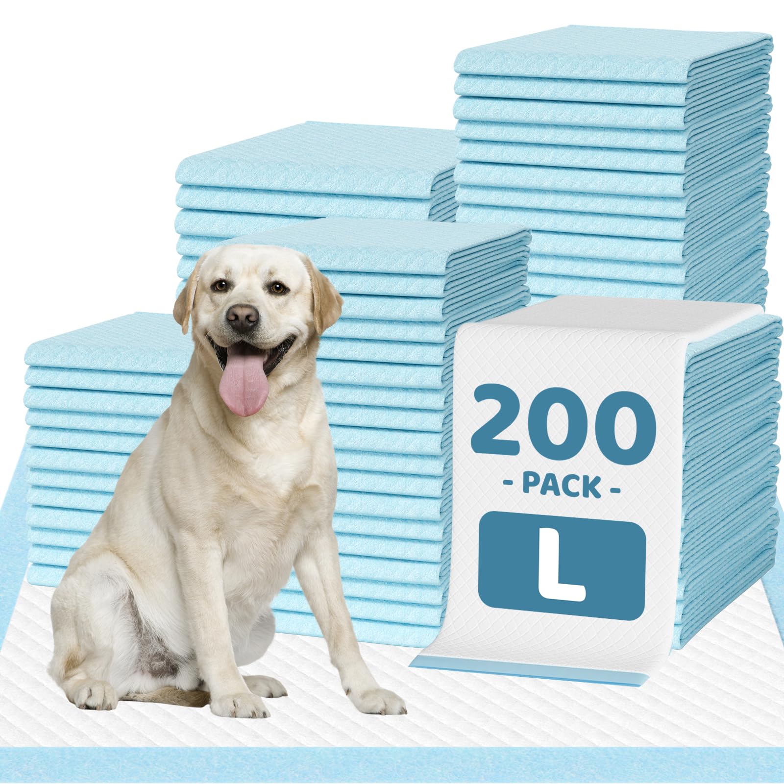 IMMCUTE 200-pack pee pads for multi-pet training and daily protection.