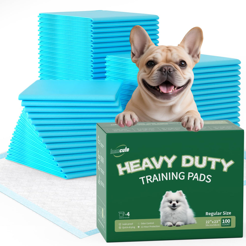 IMMCUTE 22x23 heavy-duty puppy pee pad pack for easy training.