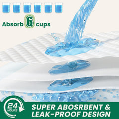 IMMCUTE 6-layer leakproof protection pads prevent leaks around furniture.
