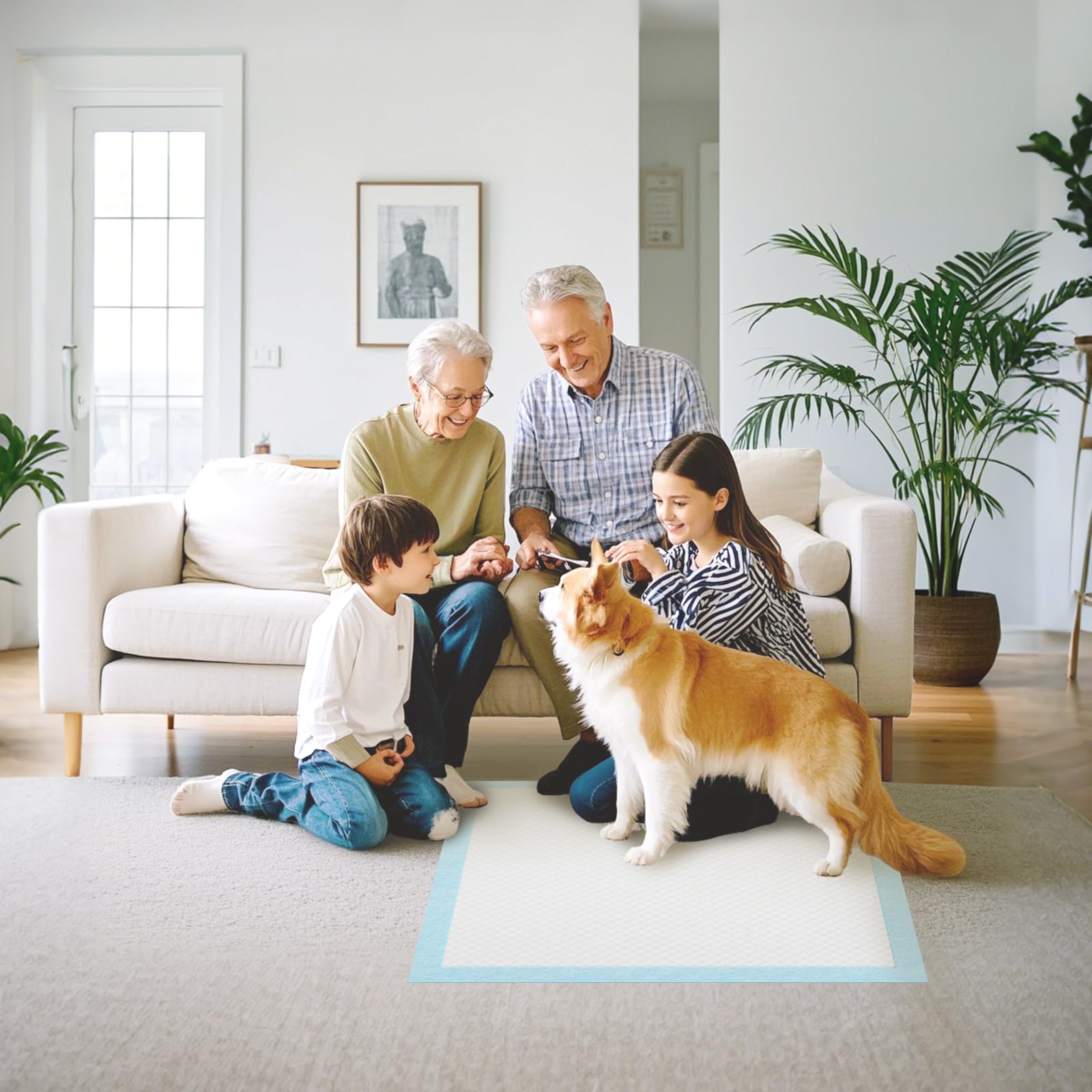 IMMCUTE 7-layer dog pad ideal for travel and home training routines.