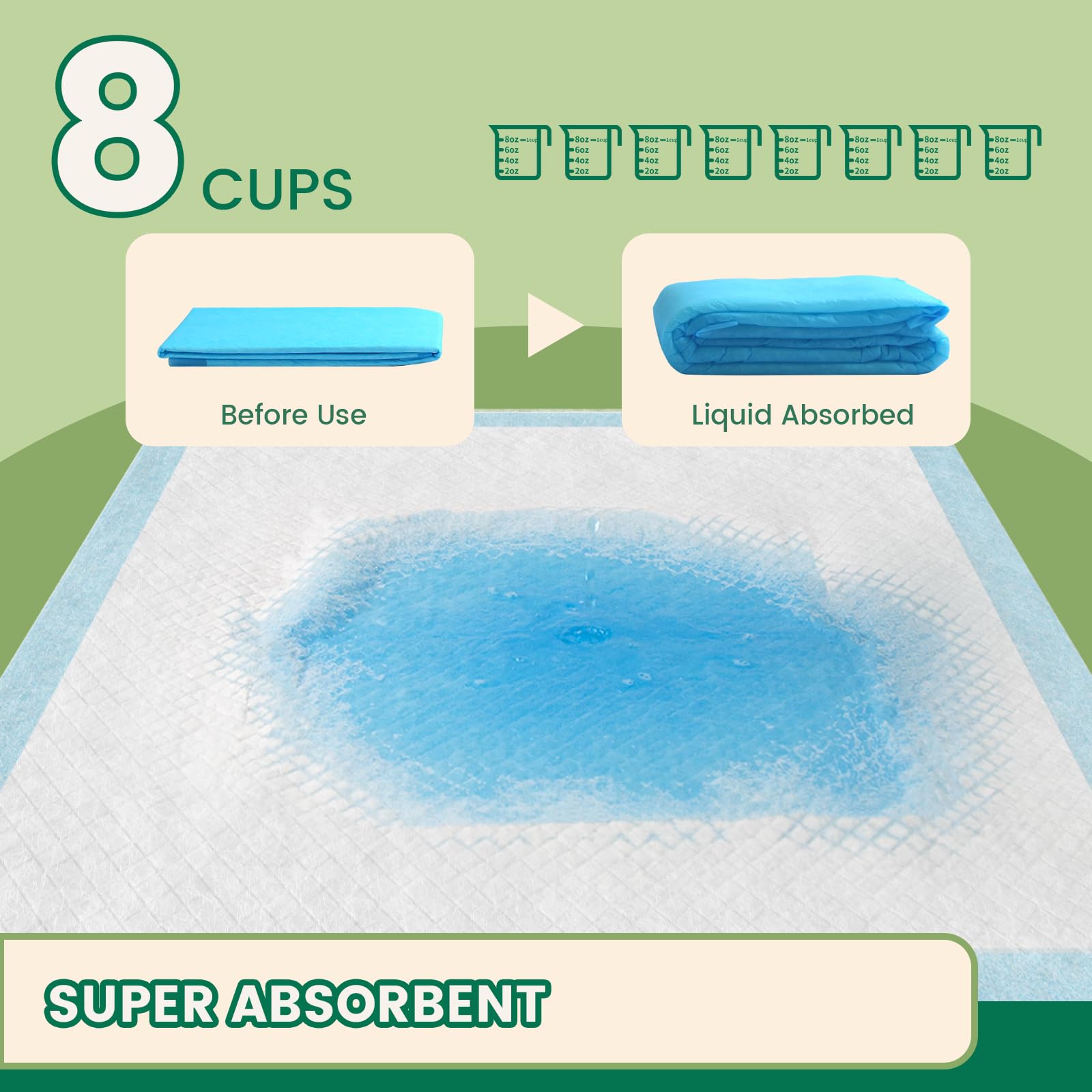 IMMCUTE 7-layer dog pad tear-resistant border detail for durable daily use.