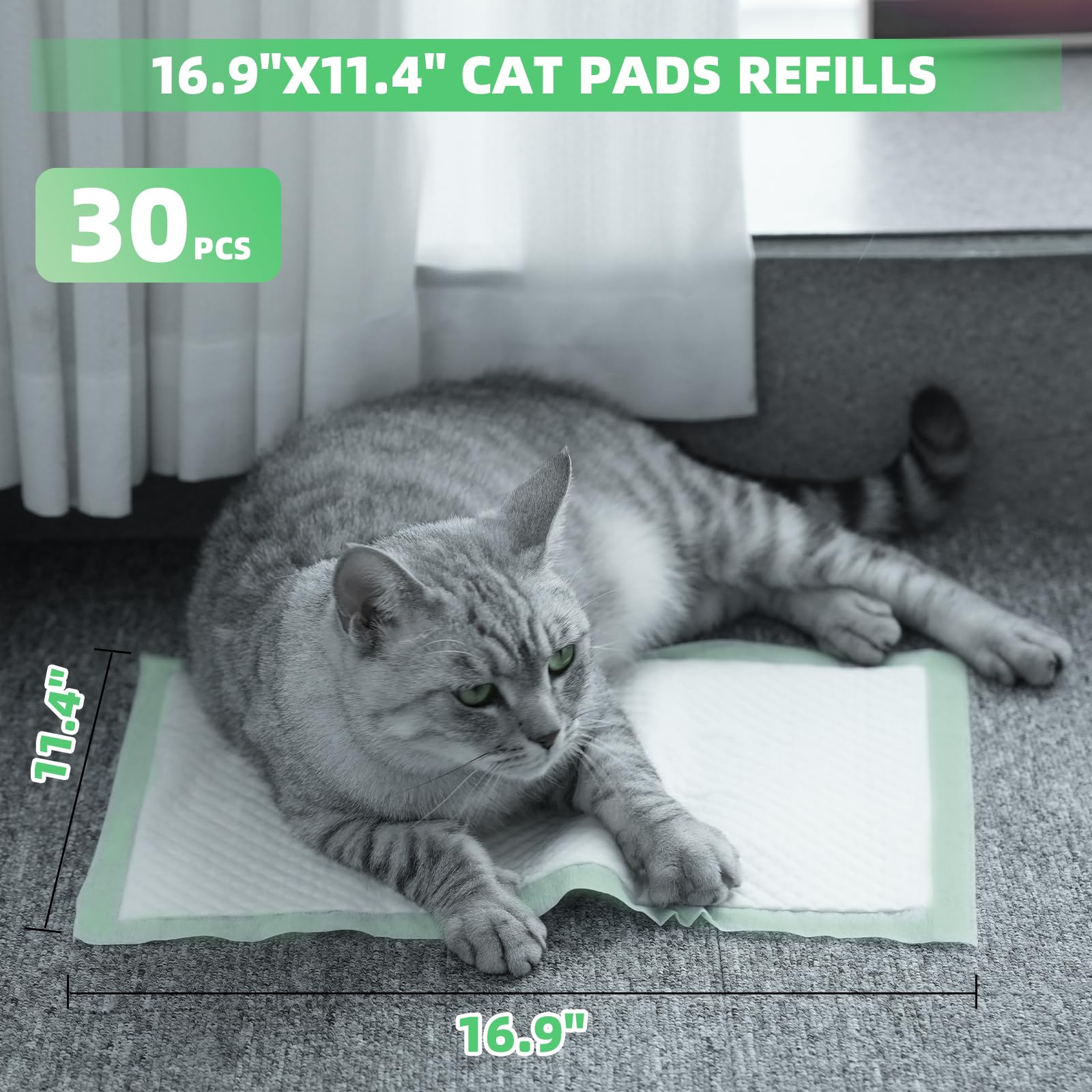 IMMCUTE cat pads lemon scented six-layer design highlighting strong absorbency