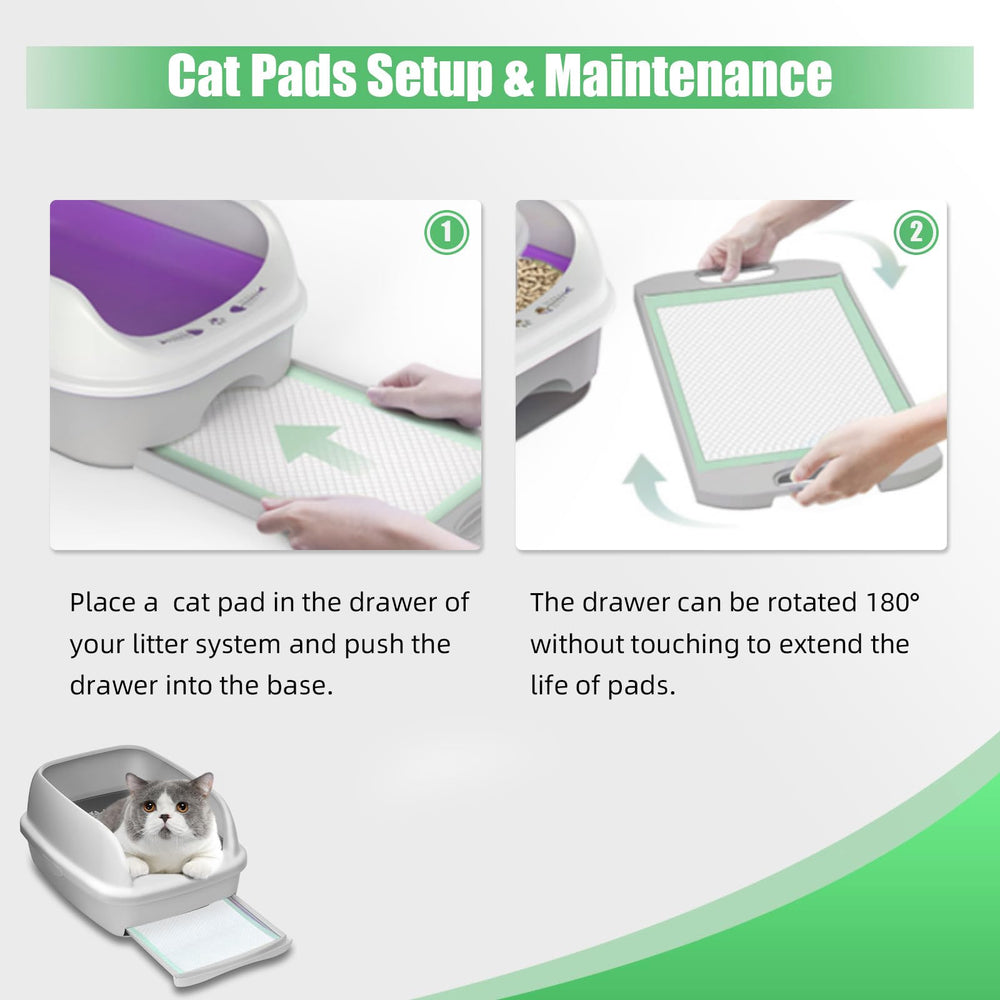 IMMCUTE cat pads lemon scented compatible with litter box systems