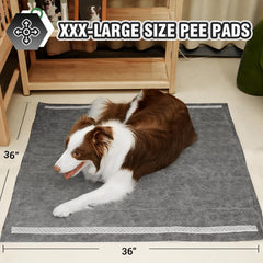 IMMCUTE charcoal-activated puppy pad-adhesive-corners stays securely in place for training.