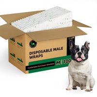 IMMCUTE disposable male dog diapers with 100ct for reliable leak protection and daily use.