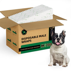 IMMCUTE disposable male dog diapers with 100ct for reliable leak protection and daily use.