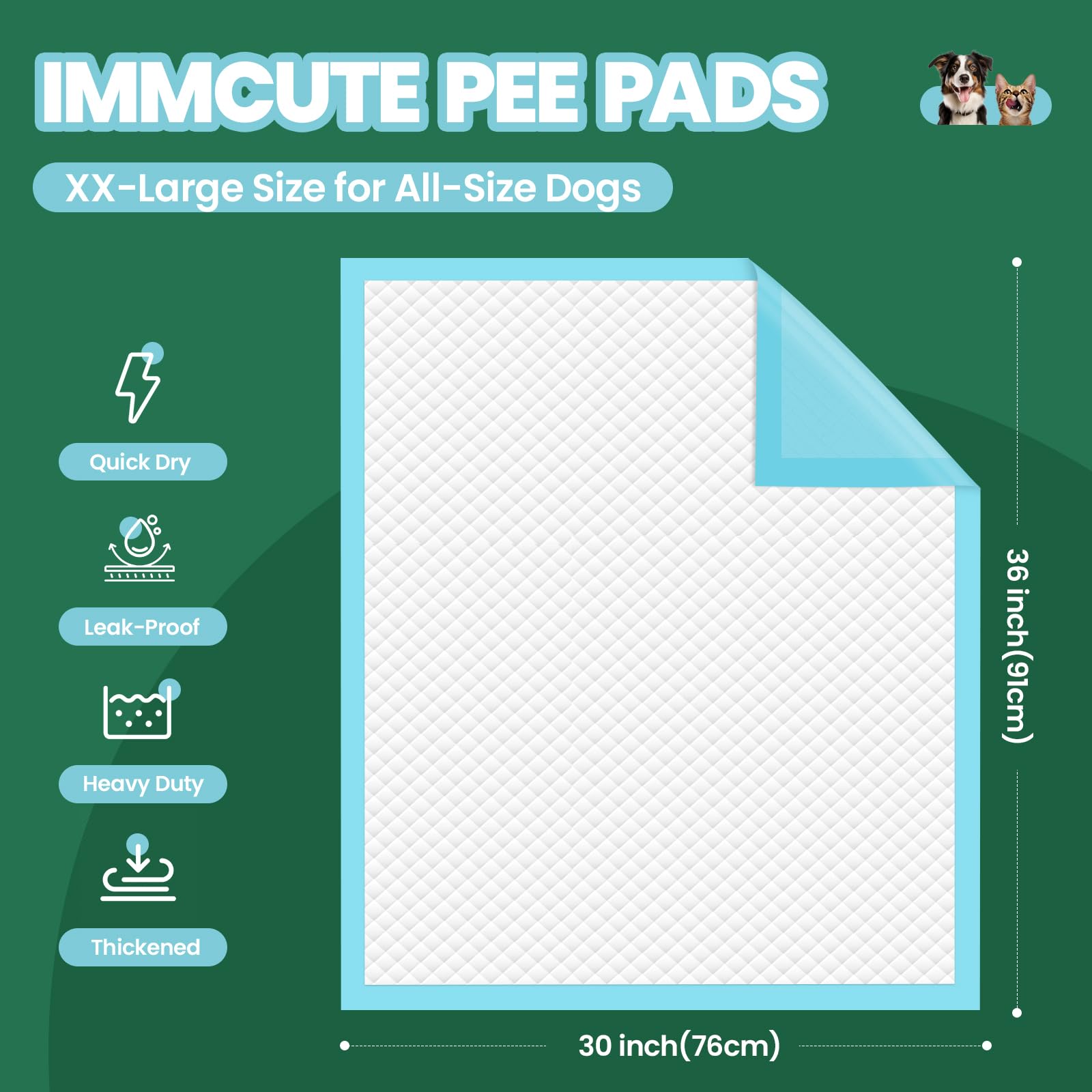IMMCUTE disposable pads for travel and convenience