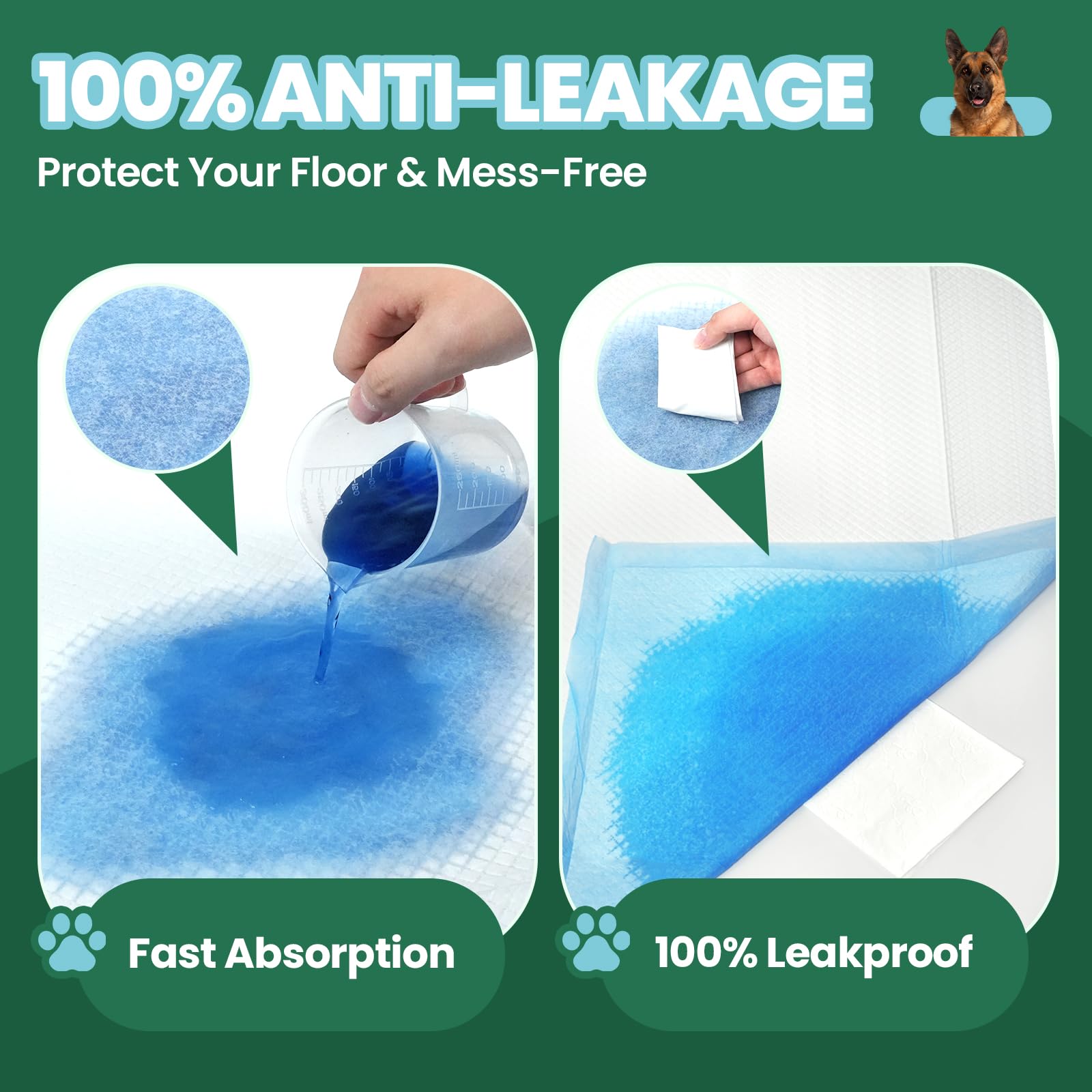 IMMCUTE pad in use with a large breed, indoor scenario