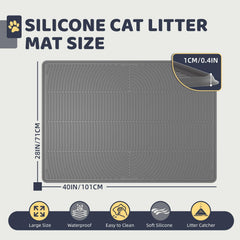 IMMCUTE mat with leak-proof non-slip bottom stays in place and blocks spills.