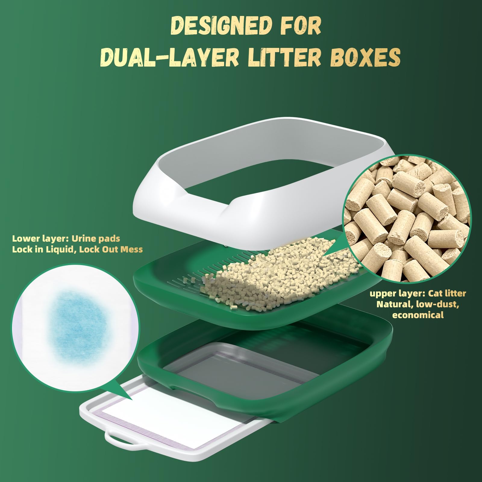 IMMCUTE Zeolite odor control system supports a fresher litter area instantly.