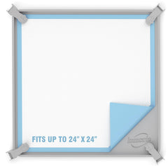 IMMCUTE pee pad holder fits 24x24 pads with a secure base for tidy training areas.