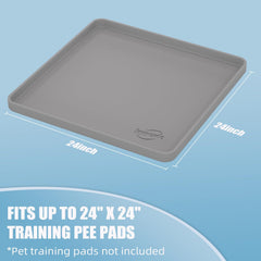 IMMCUTE high-edge silicone tray helps contain spills and keep floors clean.