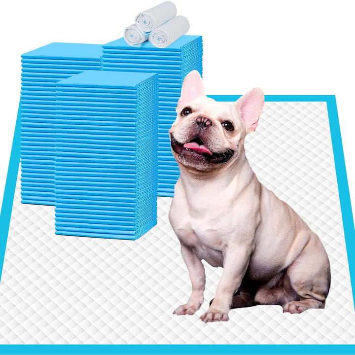 IMMCUTE Puppy Pee Pads pack shot shows a 150-count box for convenient training.