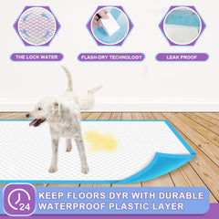 IMMCUTE pad with plastic backing and border offers leak-proof protection.