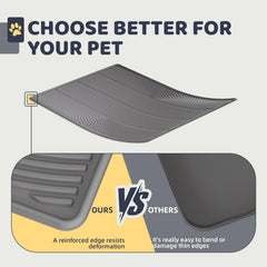 IMMCUTE silicone texture traps litter and reduces tracking.