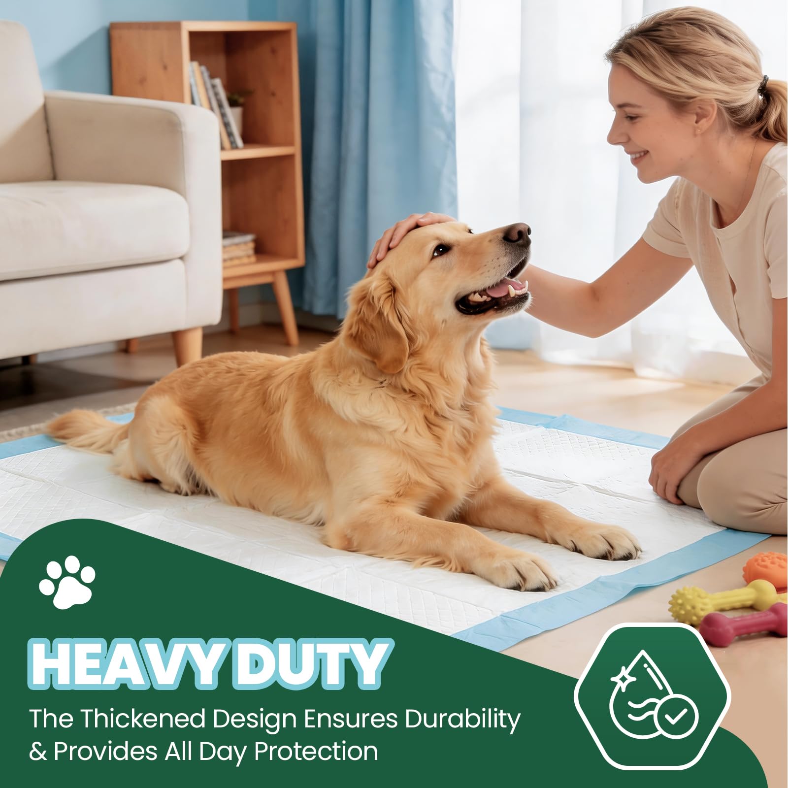 IMMCUTE XXL 30x36 pad laid flat for large-area protection.